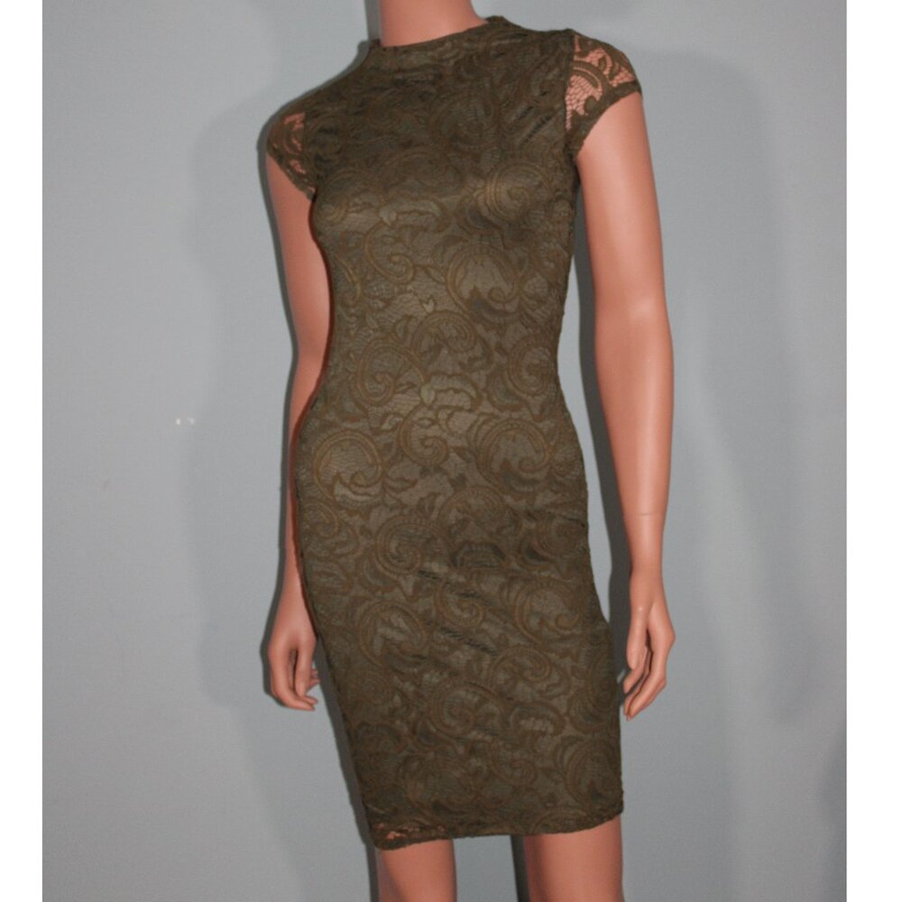 Sexy Olive Green Form-Fitting Dress